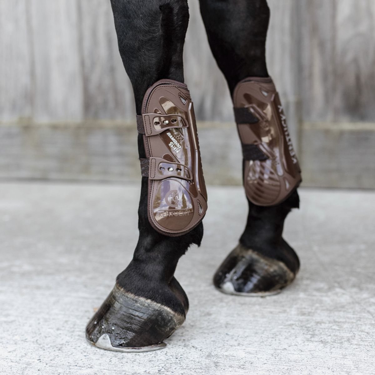 Bild von Kentucky Horsewear - Bambus Gamaschen - TPU-Rahmen - Braun - Elastik - Größe L