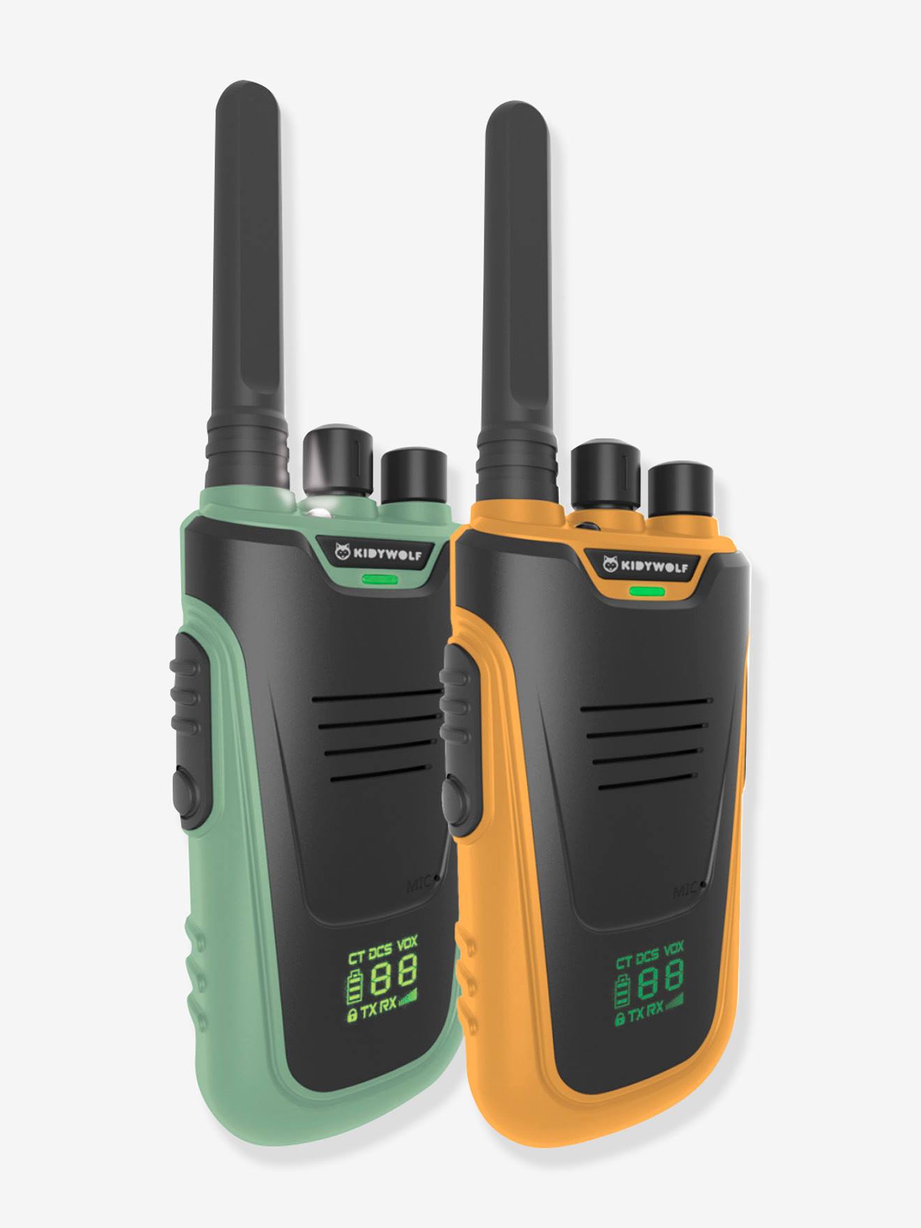 Bild von Kidywolf Walkie-Talkies mit Taschenlampe gruen/orange (418014)