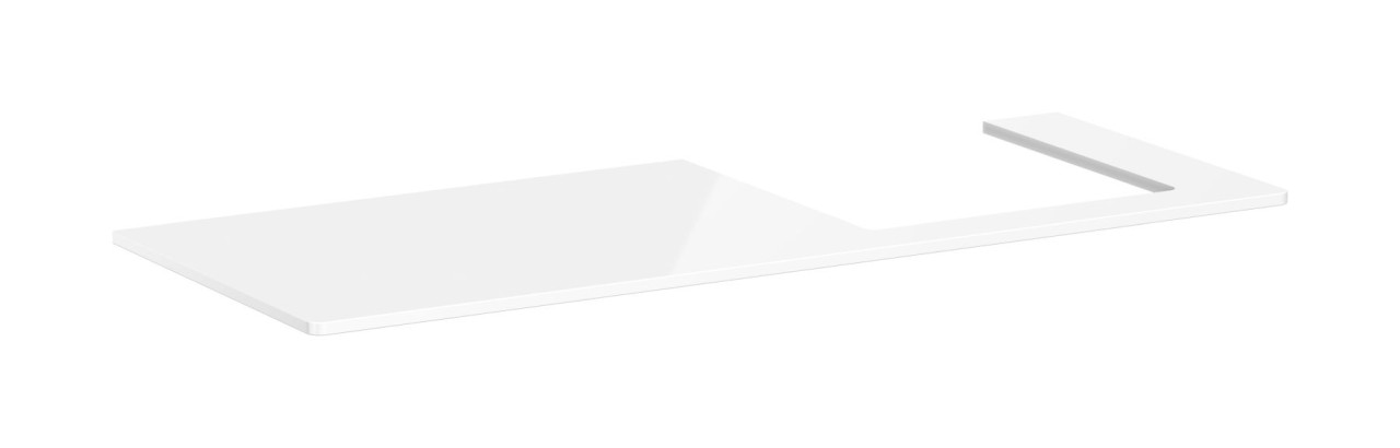 Bild von hansgrohe Xelu Q1x Konsole mit Ausschnitt rechtsMaße: 1360x550 mmMaterial: hochdichte DreischichtholzspanplatteOberflächenmaterial: Schichtstoff (HPL)MoistureProof: langlebiges und feuchtraumgeeignetes MaterialMaterialstärke: 16 mmWandmontagemit Befestigungsmaterialmit Ausschnitt für Aufsatzwaschtisch geschliffenAufsatzwaschtisch geschliffen und Waschtischunterschrank müssen separat bestellen werdenKonsole kann nur zusammen mit einemn Waschtischunterschrank für Konsole installiert werden
