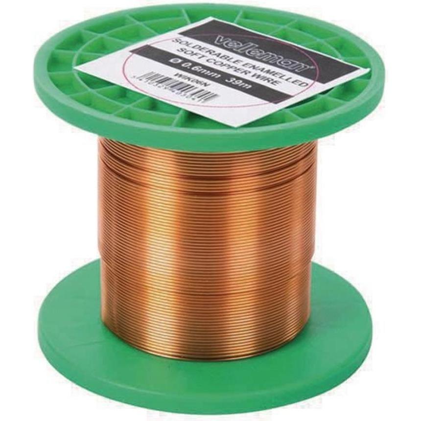 Bild von Velleman WICK06N Wickeldraht Ø 0.6mm, Elektronikkabel + Stecker, Bronze
