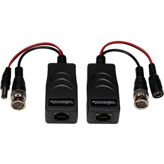 Bild von Velleman TVI VIDEO- UND STROMBALUN MIT 8P8C-ANSCHLUSS (RJ45) UND BNC-/STROMKABEL - PAAR, Netzwerkkamera Zubehör
