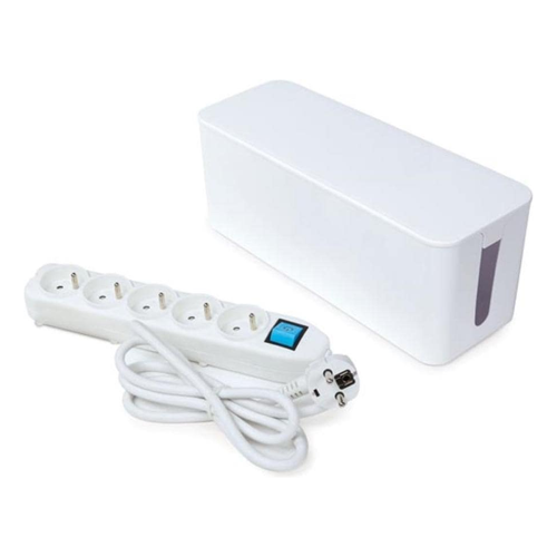 Bild von Velleman 5-Fach-Steckdosenleiste mit Kabelbox - Stecker-Typ E (Französisches System)