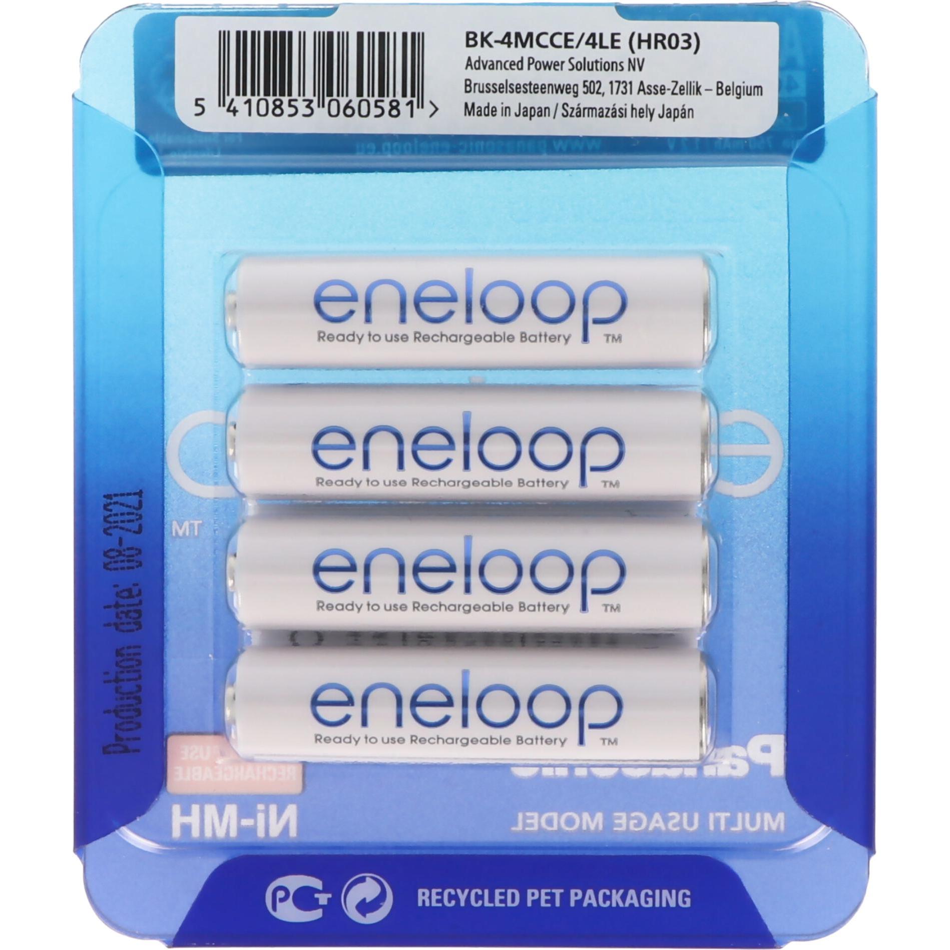 Bild von Panasonic eneloop Sliding Pack (4 Stk., AAA, 750 mAh), Batterien + Akkus