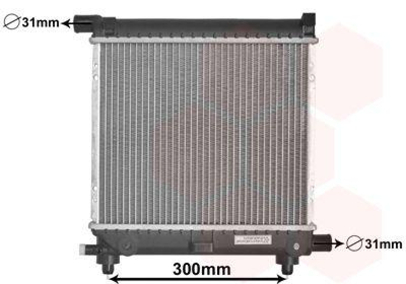 Bild von VAN WEZEL 30002039 Kühler, Motorkühlung Kühler, Wasserkühler, Autokühler Aluminium 297 340 40 Kühlrippen gelötet MERCEDES-BENZ: W124 Saloon, 190