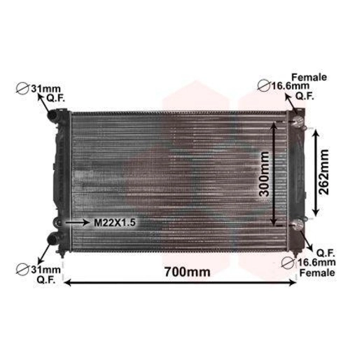 Bild von VAN WEZEL Kühler, Motorkühlung – OEM-Teilenummer 03002122