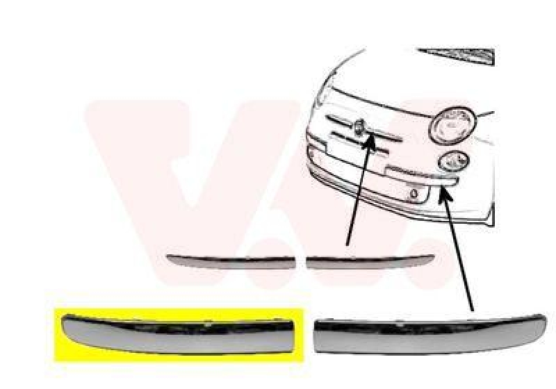 Bild von VAN WEZEL Blende, Stoßfänger ** Equipart ** vorne rechts 1604582  FIAT,500 (312),500 C (312)