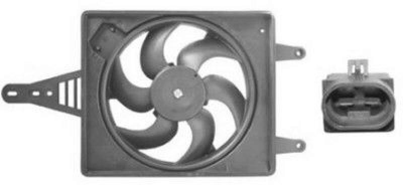 Bild von VAN WEZEL 0156746 Lüfter Elektrolüfter, Hochleistungslüfter, Motorgebläse 340 mit Kühlerlüfterrahmen (Zarge) mit Elektromotor