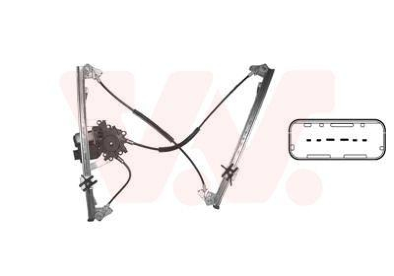 Bild von VAN WEZEL 4348267 Fensterheber vorne links elektrisch mit Elektromotor mit Komfortfunktion RENAULT: LAGUNA 2