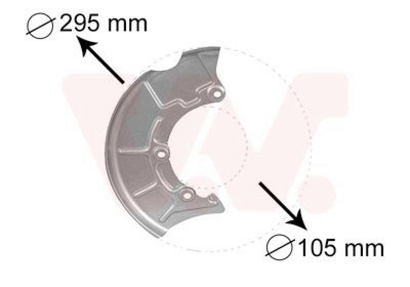 Bild von VAN WEZEL 5888372 Ankerblech Bremsankerblech, Spritzblech, Bremsscheiben Schutzblech Vorderachse rechts VOLKSWAGEN: Golf 4, Golf 4 Variant