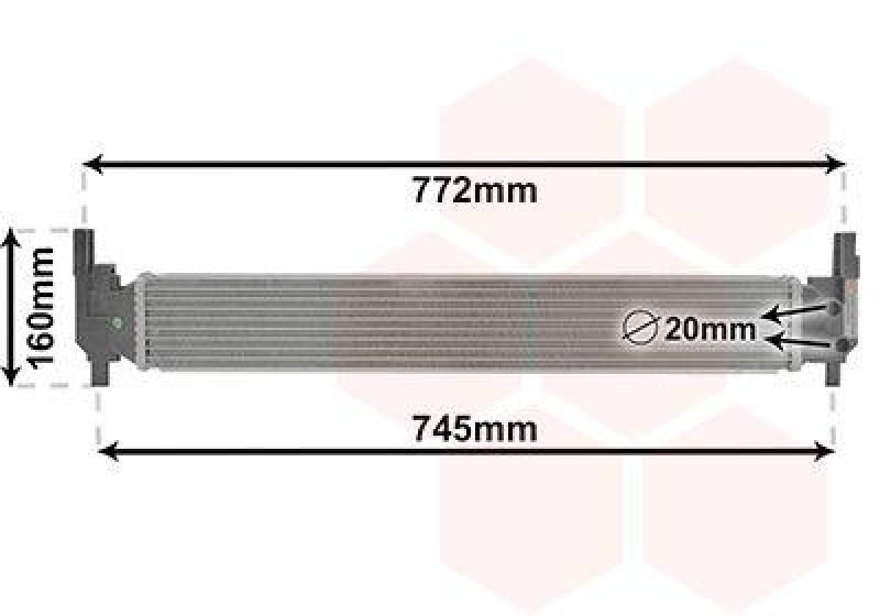 Bild von VAN WEZEL 03002346 Kühler, Motorkühlung Kühler, Wasserkühler, Autokühler Aluminium 645 95 56 Kühlrippen gelötet SKODA: Fabia III Hatchback