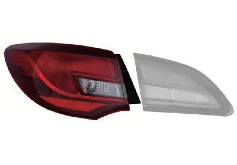 Bild von VAN WEZEL 3725931 Rückleuchte Heckleuchte, Rücklicht, Schlussleuchte links äusserer Teil ohne Lampenträger