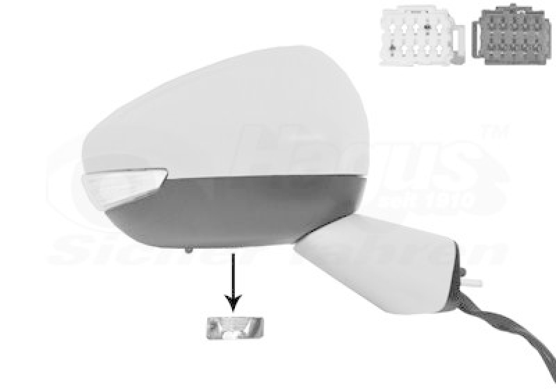 Bild von VAN WEZEL 0979816 Außenspiegel Rückspiegel, Seitenspiegel, Autospiegel CITROËN: C4 Picasso 2