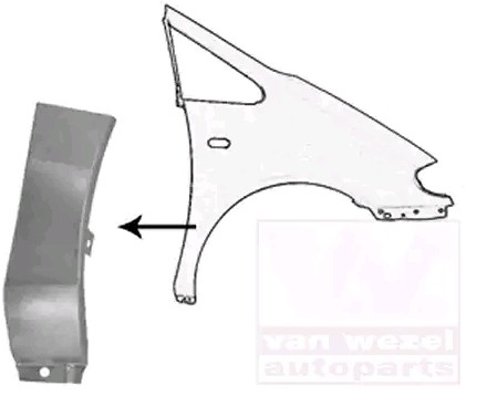 Bild von VAN WEZEL Kotflügel 5878156 vorne rechts, unten Reparaturblech verzinkt SEAT: Alhambra I, FORD: Galaxy Mk1 MPV, VOLKSWAGEN: Sharan I