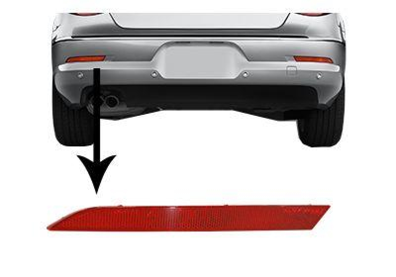 Bild von VAN WEZEL 5841929 Rückstrahler Rot links, Stoßfänger VOLKSWAGEN: Passat CC