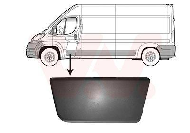 Bild von VAN WEZEL Zier-/Schutzleiste, Tür vorne links Dunkelgrau für CITROËN/PEUGEOT 735422817 8545FE 0982403