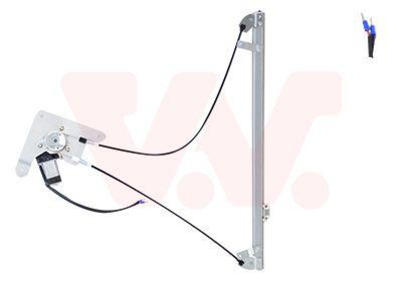 Bild von VAN WEZEL Fensterheber vorne rechts mit Elektromotor für RENAULT OPEL NISSAN 93167946 80700-00Q0H 807200008R 3799264