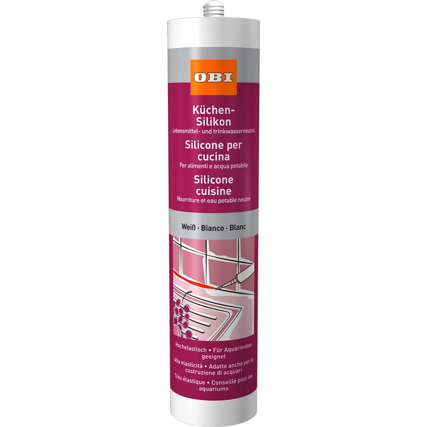 Bild von OBI Küchen-Silikon Weiß 310 ml