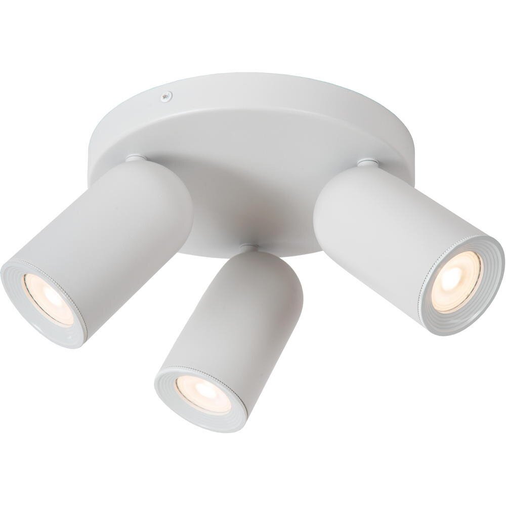 Bild von click-licht Deckenleuchte Deckenleuchte Punch in Weiß GU10 3-flammig, keine Angabe, Leuchtmittel enthalten: Nein, warmweiss, Deckenlampe