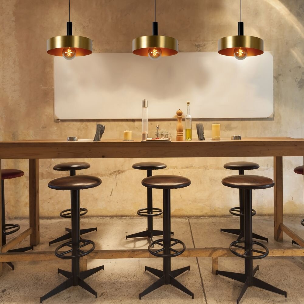 Bild von Pendelleuchten Giada in Gold-Matt und Schwarz E27 400mm
