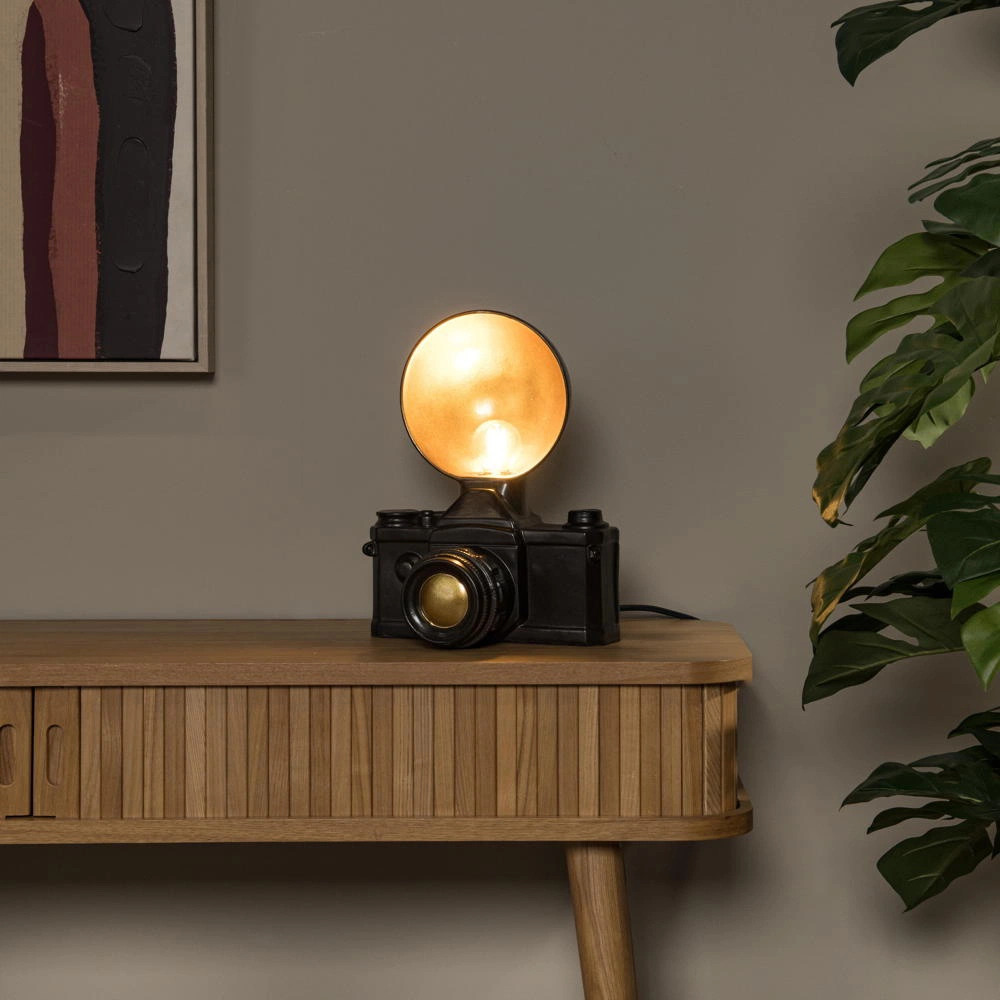 Bild von Lucide, Tischlampe, EXTRAVAGANZA CAMERA Tischlampe E14 Schwarz 34546/21/30 (E14)
