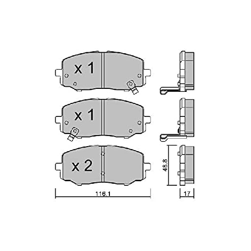 Bild von AISIN BPHY-1005 Bremsbelagsatz mit akustischer Verschleißwarnung