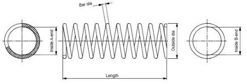 Bild von MONROE Fahrwerksfeder OESpectrum SPRINGS hinten rechts links 146,1mm für TOYOTA SP3115