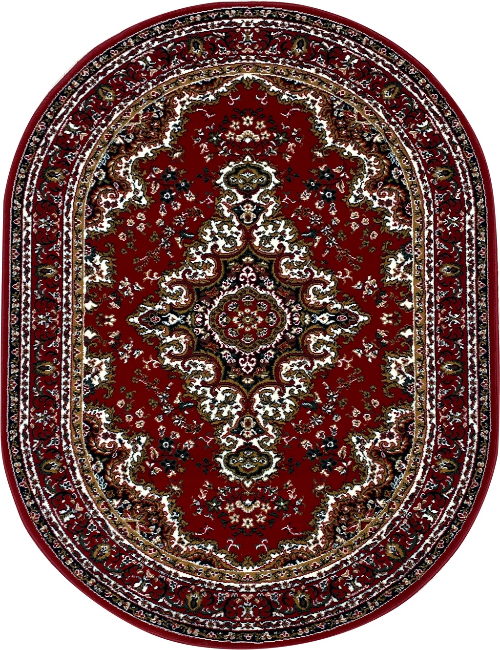 Bild von Home affaire Teppich "Oriental, Made in Belgium", oval, 7 mm Höhe, Orient-Optik, mit Bordüre, Kurzflor, pflegeleicht, elegant