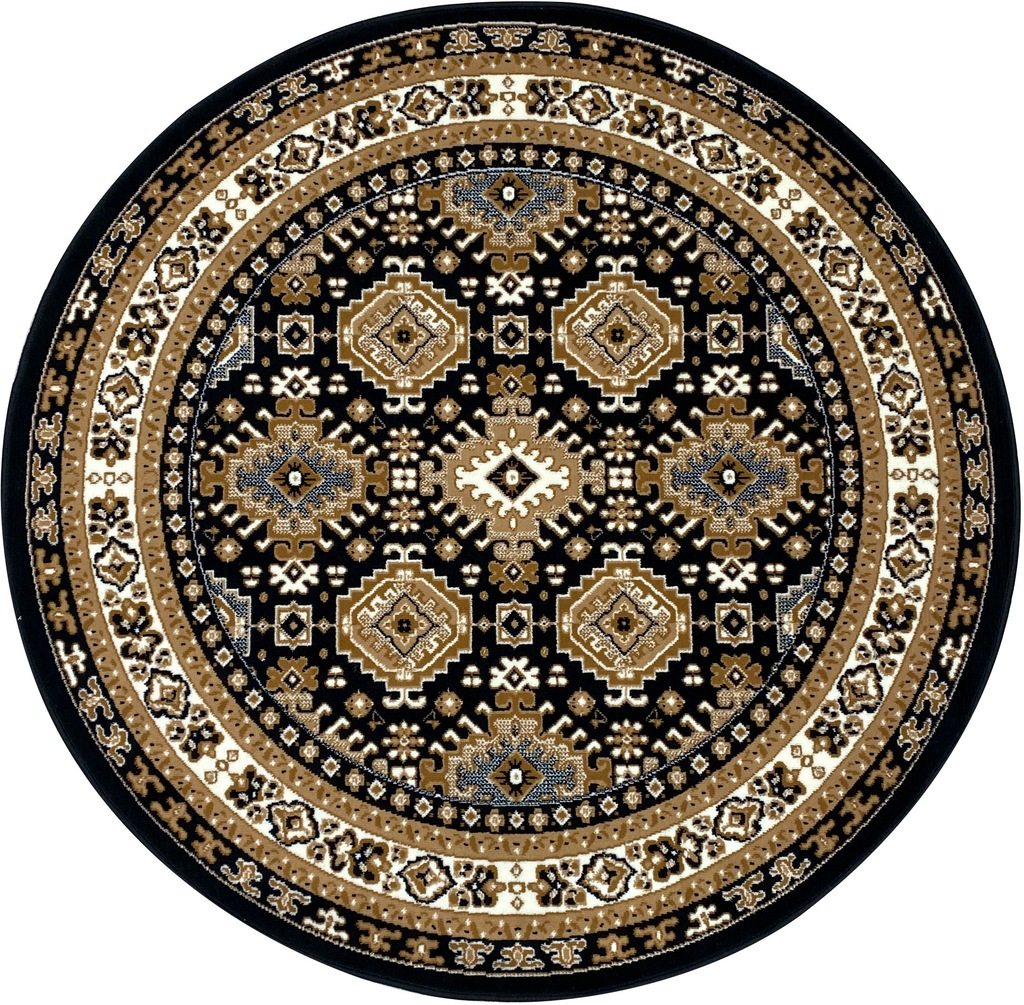 Bild von my home Teppich "Diantha", rund, 9 mm Höhe, Orient-Optik, Teppich mit Bordüre, Kurzflor, elegant, weich