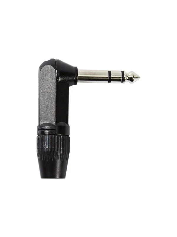 Bild von Nedis Audio-Anschluss abgewinkelt Stecker Vernickelt Lot Kabeleingangsdurchmesser: 8.0 mm, Audio Kabel