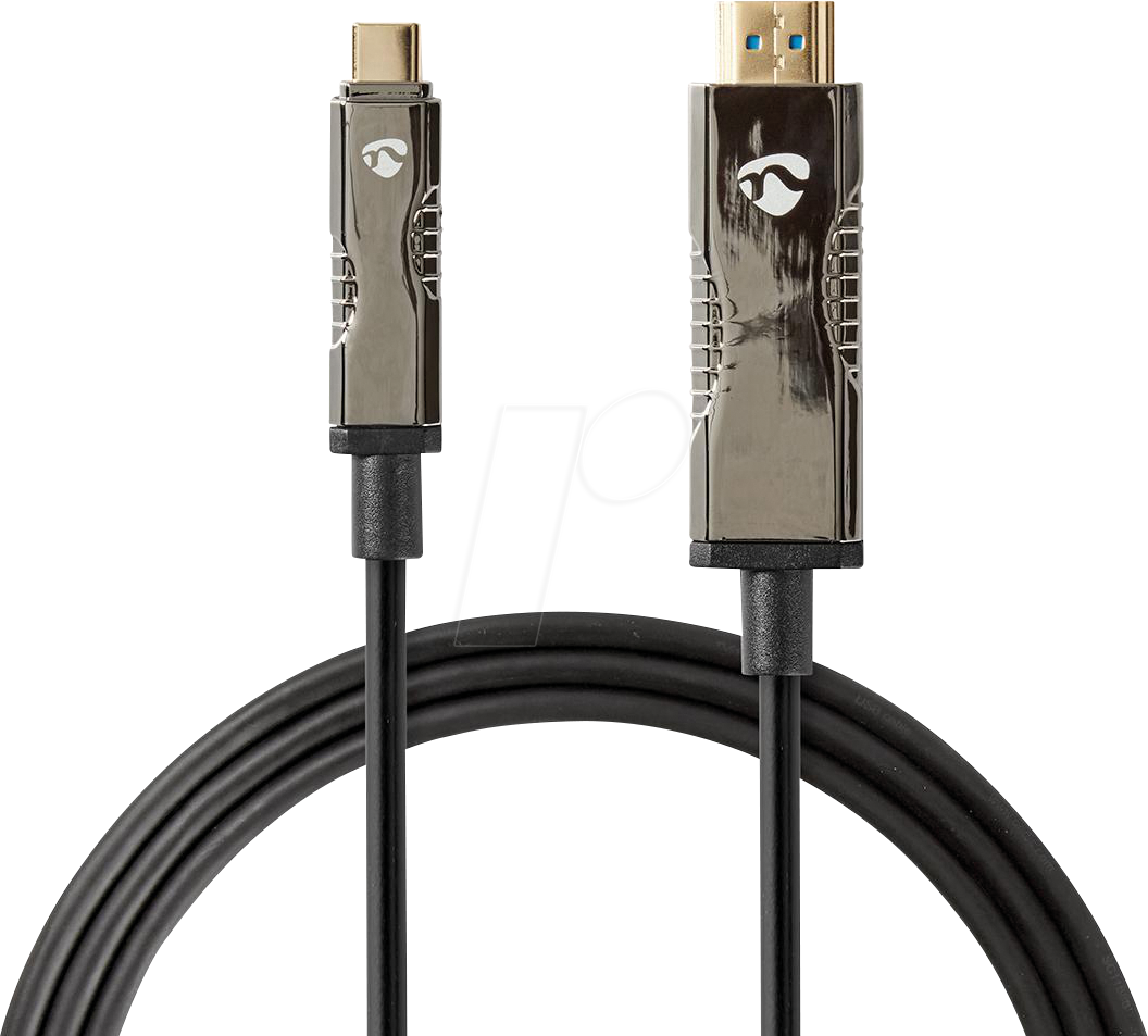 Bild von Nedis optische USB-Kabel aktiv USB Type-C HDMI Stecker 18 Gbps 10.0 m rund - Kab (10 m, HDMI), Video Kabel