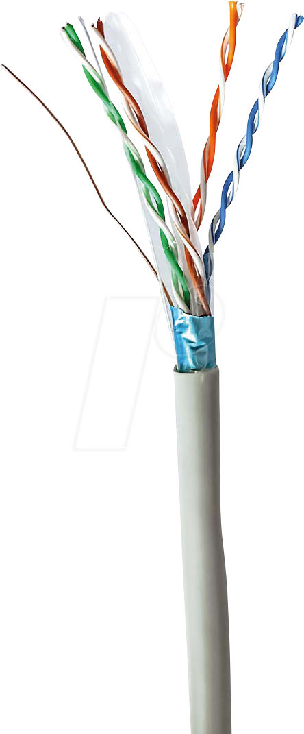 Bild von Nedis Netzwerk-Kabel Rollen CAT6 Solid F/UTP CCA 305.0 m Innenbereich Rund PVC Gra (F/UTP, CAT6, 305 m), Netzwerkkabel