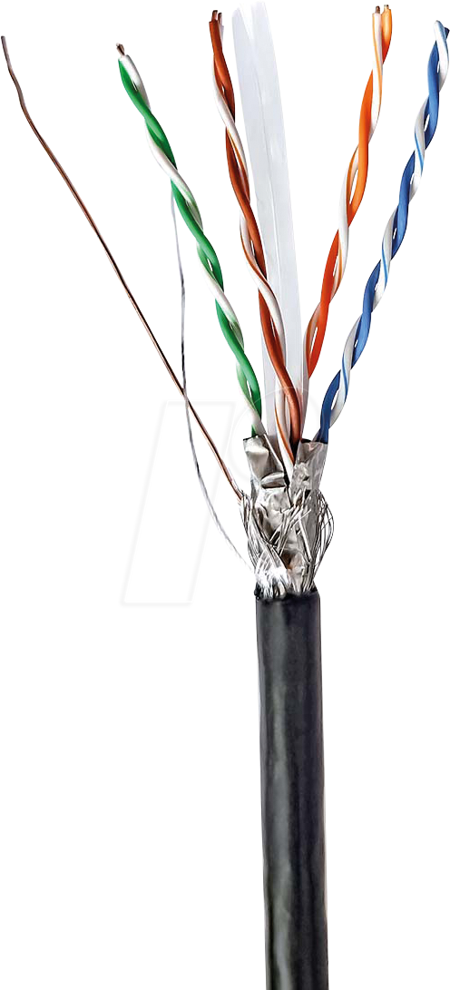 Bild von Nedis Netzwerk-Kabel Rollen CAT6 Solid S/FTP CCA 305.0 m Aussenbereich Rund PE Sch (S/FTP, CAT6, 305 m), Netzwerkkabel