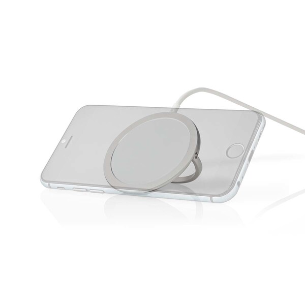 Bild von Nedis Drahtloses Ladegerät Ständer 5 / 7.5 / 10 / 15 W 1.0 / 1.1 / 1.67 / 2 A inkl. Kabel (15 W), Wireless Charger, Silber