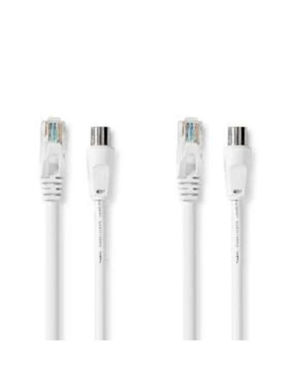 Bild von Nedis Coax & Cat6 Kombikabel IEC (Coax) Stecker / RJ45 Stecker IEC (Coax) Buchse / RJ45 Stecker (120 dB, Antennenkabel), Antennenkabel