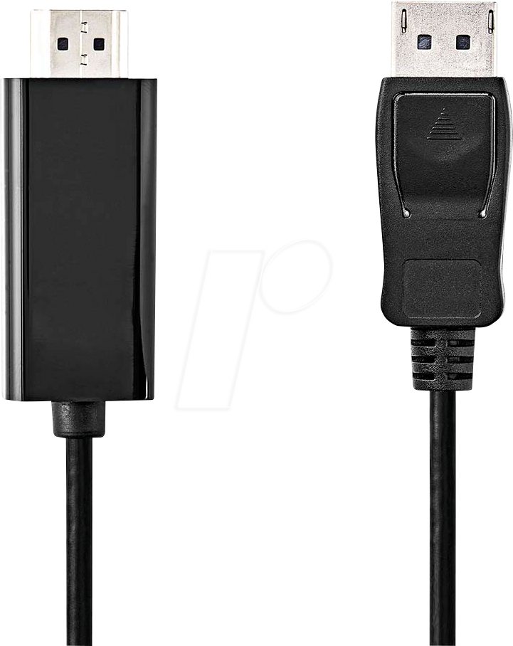 Bild von Nedis Displayport-Kabel DisplayPort Stecker HDMI™ Stecker 1080p Vernickelt 2.00 m Rund (2 m, DisplayPort), Video Kabel
