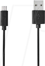 Bild von Nedis USB-Kabel USB 2.0 USB-A Stecker USB Micro-B Stecker 11 W 480 Mbps Vernickelt 2.0 (2 m, USB 2.0), USB Kabel