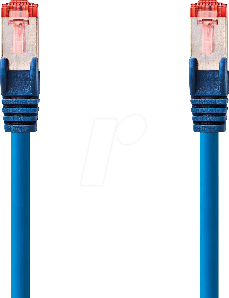 Bild von Nedis Cat 6 Kabel RJ45 Stecker RJ45 Stecker S/FTP 0.50 m Rund LSZH Blau Label (S/FTP, CAT6, 0.50 m), Netzwerkkabel