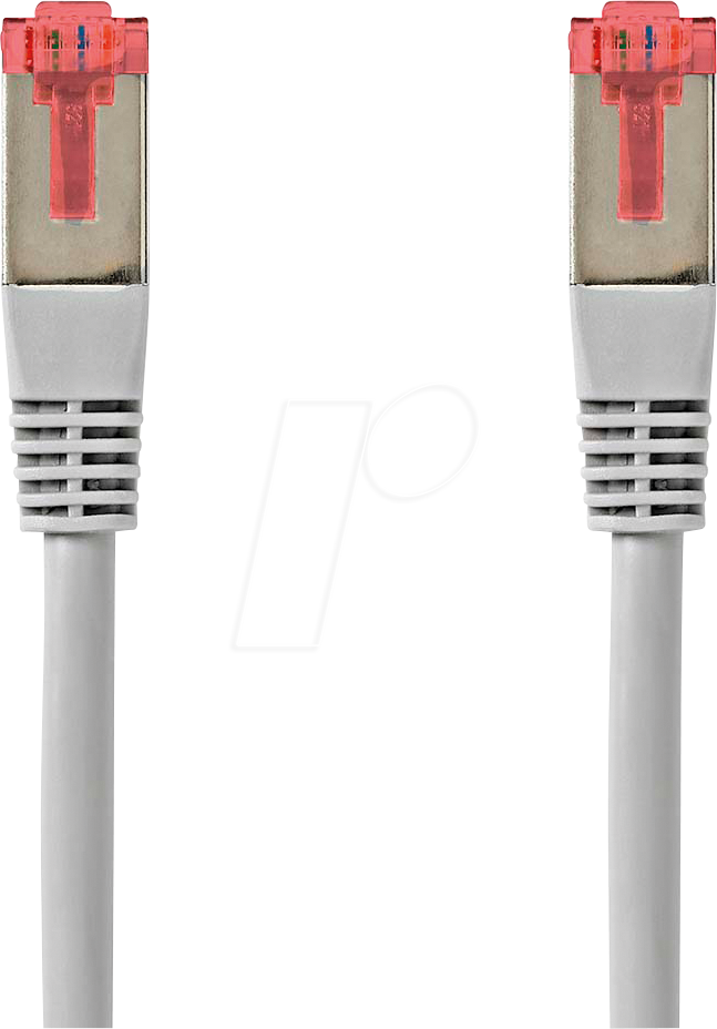 Bild von Nedis Cat 6 Kabel RJ45 Stecker RJ45 Stecker SF/UTP 1.00 m Rund PVC Grau Label (SF/UTP, CAT6, 1 m), Netzwerkkabel