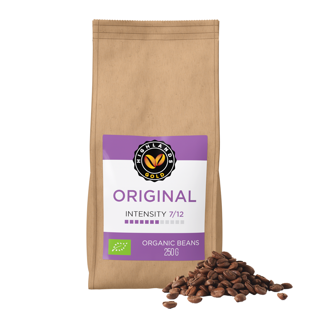 Bild von Highlands Gold Original - Bio Kaffeebohnen 250 GR - cafori.com/de-de/