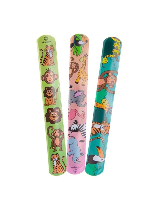 Bild von Schnapparmband Wilde Tiere, 1 Stk, 22cm, Mitgebsel zur Dschungelparty
