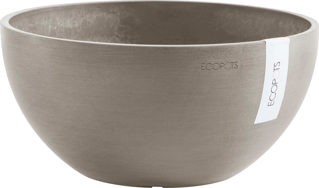 Bild von ECOPOTS Blumentopf "BRUSSELS Taupe", BxTxH: 30x30x14 cm