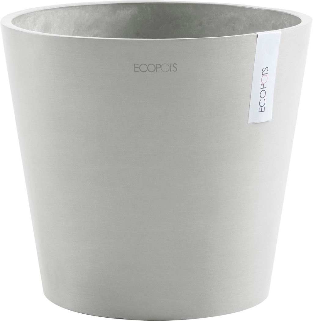 Bild von ECOPOTS Blumentopf "AMSTERDAM White Gre", BxTxH: 30x30x26 cm, mit Wasserreservoir