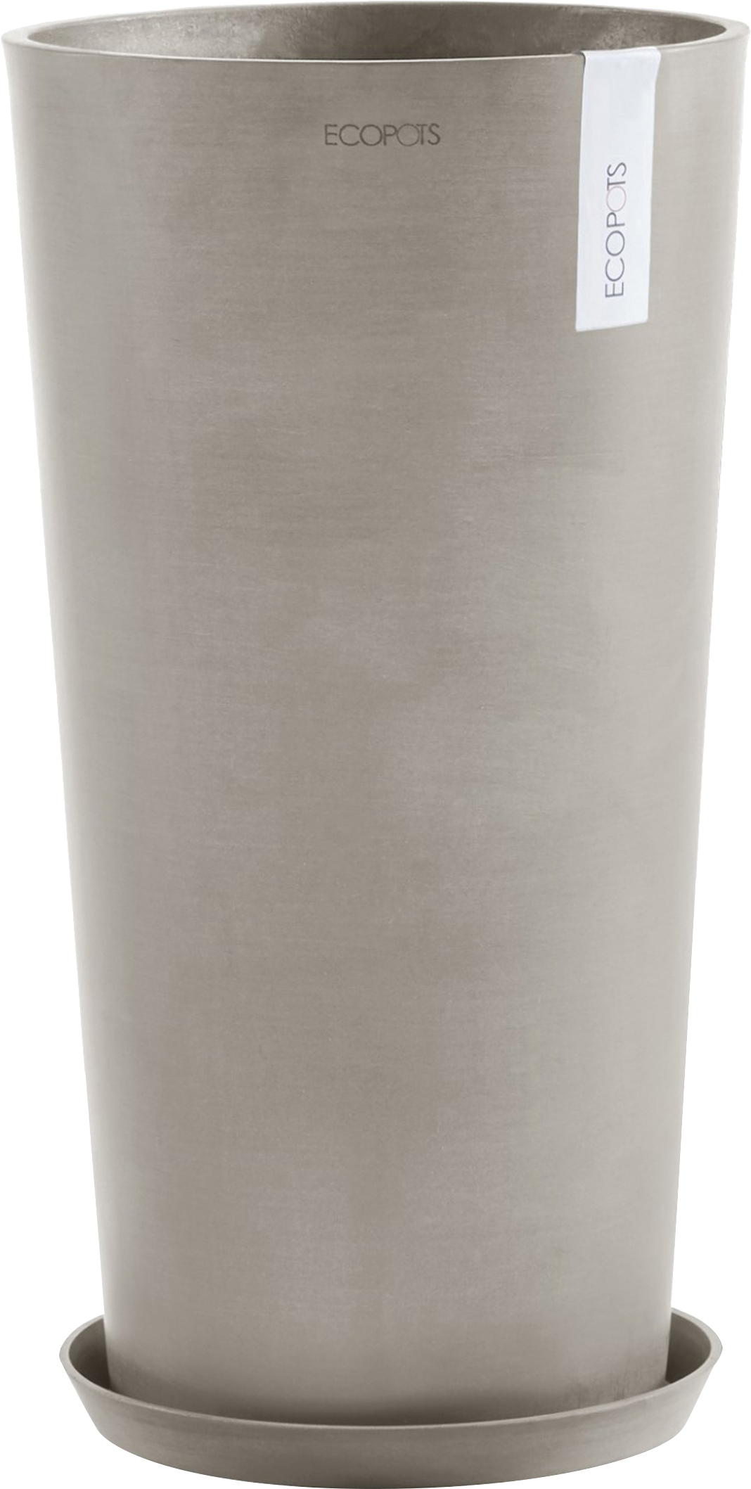 Bild von ECOPOTS Blumentopf "Amsterdam extrahoch 90 Taupe", für innen und außen: frostsicher, bruchsicher und lichtbeständig
