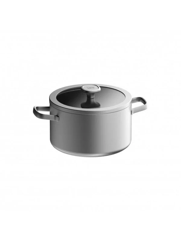 Bild von BergHoff Leo Recycled Kookpot + Deksel R, Pfanne + Kochtopf, Grau