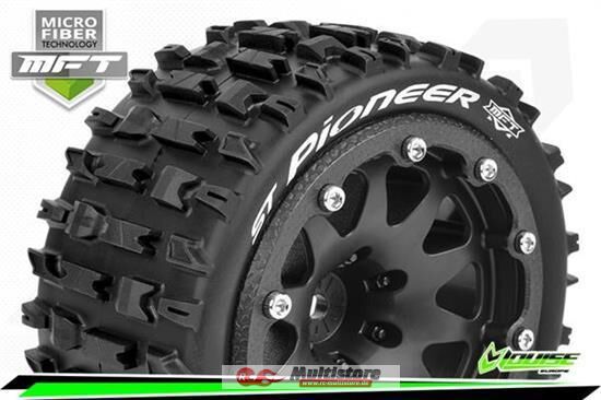 Bild von Louise MFT ST-PIONEER 1/10 Monster Truck Sport Bead-Lock 2.8 Felgen Schwarz 1/2-Offset Hex 12mm / L-T3312SBH
