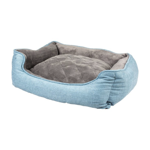 Bild von DUVO+ Tierbett Bett Tweed Sky rechteckig blau/schwarz für Katzen