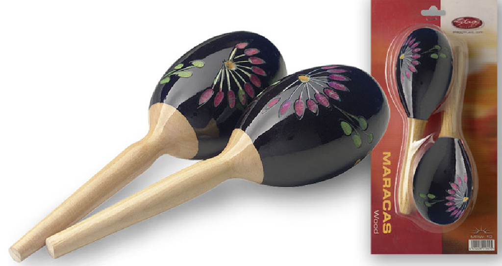 Bild von Stagg Maraca MRW-19 Holz Maracas Paar oval