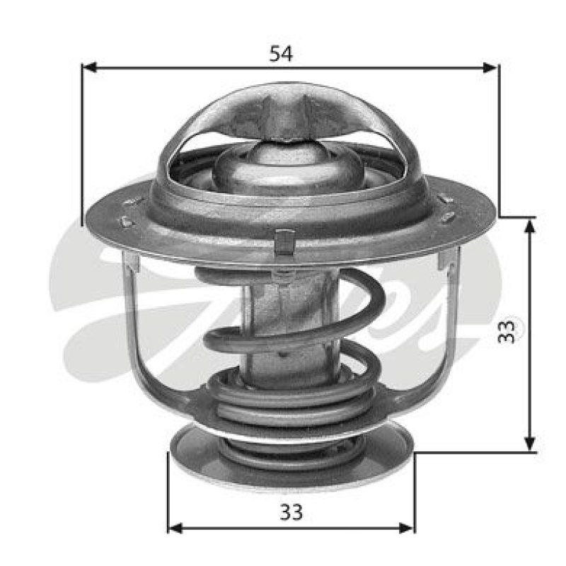 Bild von GATES TH30888G1 Kühlwasserthermostat Thermostat, Thermostat, Kühlmittel, Kühler Thermostat 88 mit Dichtungen ohne Gehäuse