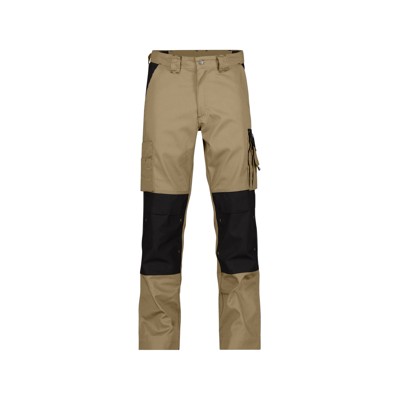 Bild von Dassy® - Boston Zweifarbige Arbeitshose mit Kniepolstertaschen, khaki/schwarz, Schrittlänge Plus, Größe 46