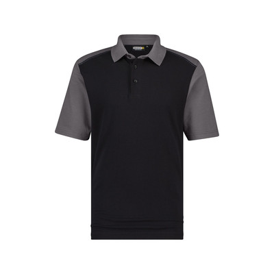 Bild von Dassy® - Cesar Zweifarbiges Poloshirt, schwarz/zementgrau, Größe XL